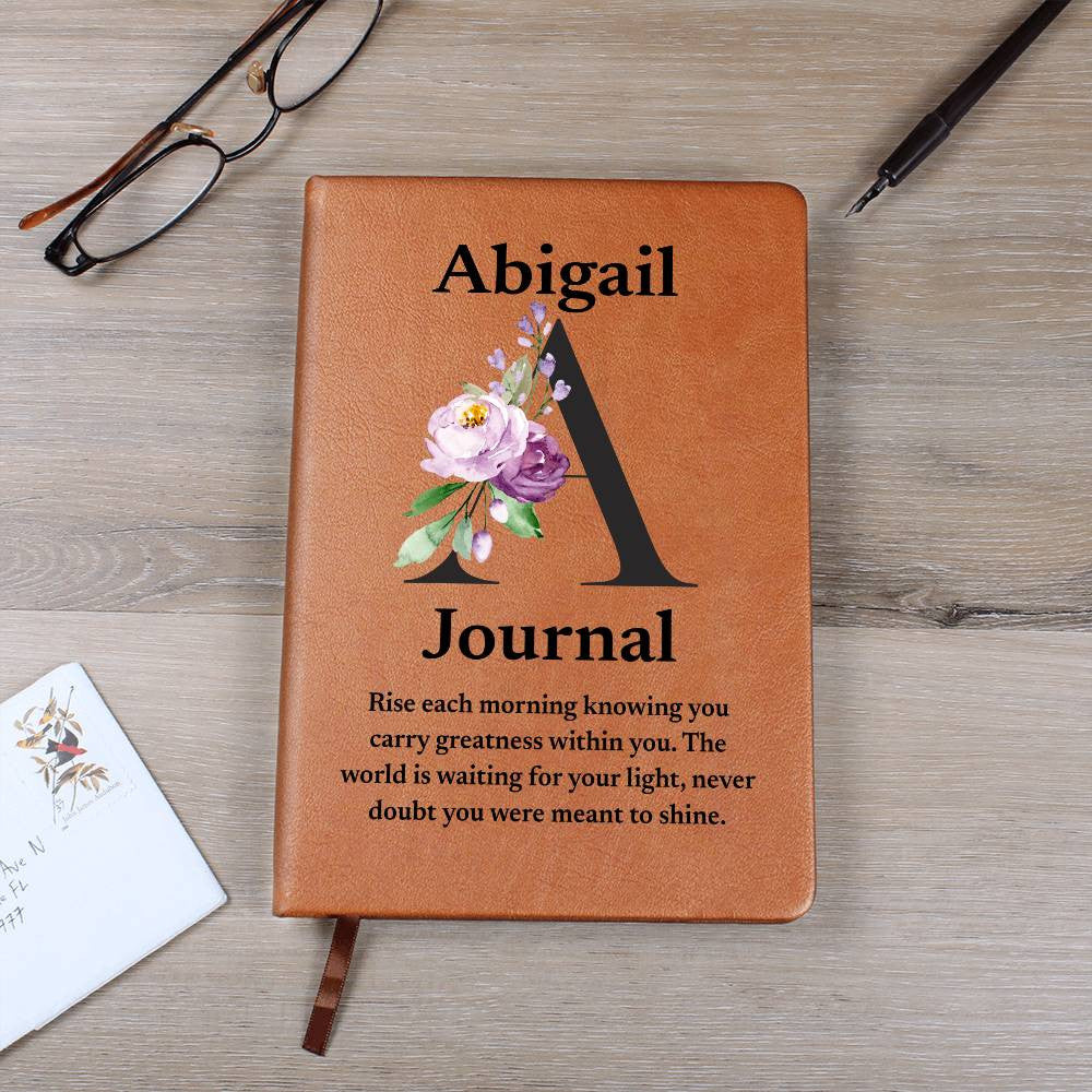 Personalized Diary Vegan Leather Journal (v1)
