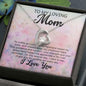 AS A LITTLE GIRL - MOM NECKLACE 14k White Gold Finish / Tow-Toned Box Jewelry Giftinum