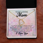 AS A LITTLE GIRL - MOM NECKLACE 18k Yellow Gold Finish / Tow-Toned Box Jewelry Giftinum
