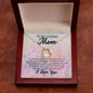 AS A LITTLE GIRL - MOM NECKLACE 18k Yellow Gold Finish / Luxury Box w/LED Jewelry Giftinum