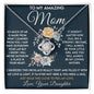 Amazing Mom - Learned From You Necklace 14K White Gold Finish / Standard Box Jewelry Giftinum