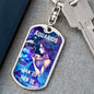 Aquarius Keychain Dog Tag with Swivel Keychain (Steel) / No Jewelry Giftinum