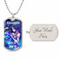 Aquarius Zodiac Dog Tag Necklace Military Chain (Silver) / Yes Jewelry Giftinum