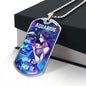 Aquarius Zodiac Dog Tag Necklace Military Chain (Silver) / No Jewelry Giftinum