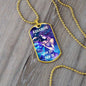 Aquarius Zodiac Dog Tag Necklace Military Chain (Silver) / No Jewelry Giftinum