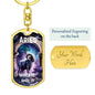 Aries Keychain Dog Tag with Swivel Keychain (Gold) / Yes Jewelry Giftinum