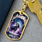 Aries Keychain Dog Tag with Swivel Keychain (Gold) / No Jewelry Giftinum
