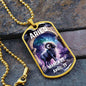 Aries Zodiac Dog Tag Necklace Military Chain (Silver) / No Jewelry Giftinum