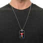 Autism Dad Dog Tag Necklace Military Chain (Silver) / No Jewelry Giftinum