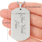 Autism Dad Dog Tag Necklace Military Chain (Silver) / No Jewelry Giftinum