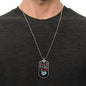 Autism Dad Dog Tag Necklace Military Chain (Silver) / No Jewelry Giftinum