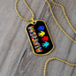 Autism Dad Dog Tag Necklace Military Chain (Silver) / No Jewelry Giftinum