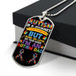 Autism is a Journey - Autism Dad Dog Tag Necklace Military Chain (Silver) / No Jewelry Giftinum