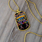 Autism is a Journey - Autism Dad Dog Tag Necklace Military Chain (Silver) / No Jewelry Giftinum