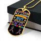 Autism is a journey - Autism Mom Dog Tag Necklace Military Chain (Silver) / No Jewelry Giftinum