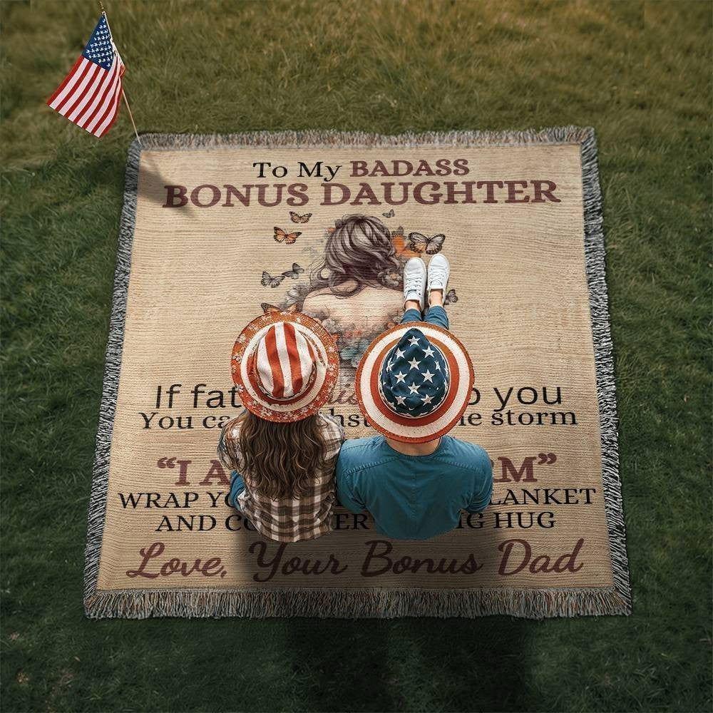 Badass Bonus Daughter Blanket (2) - Giftinum