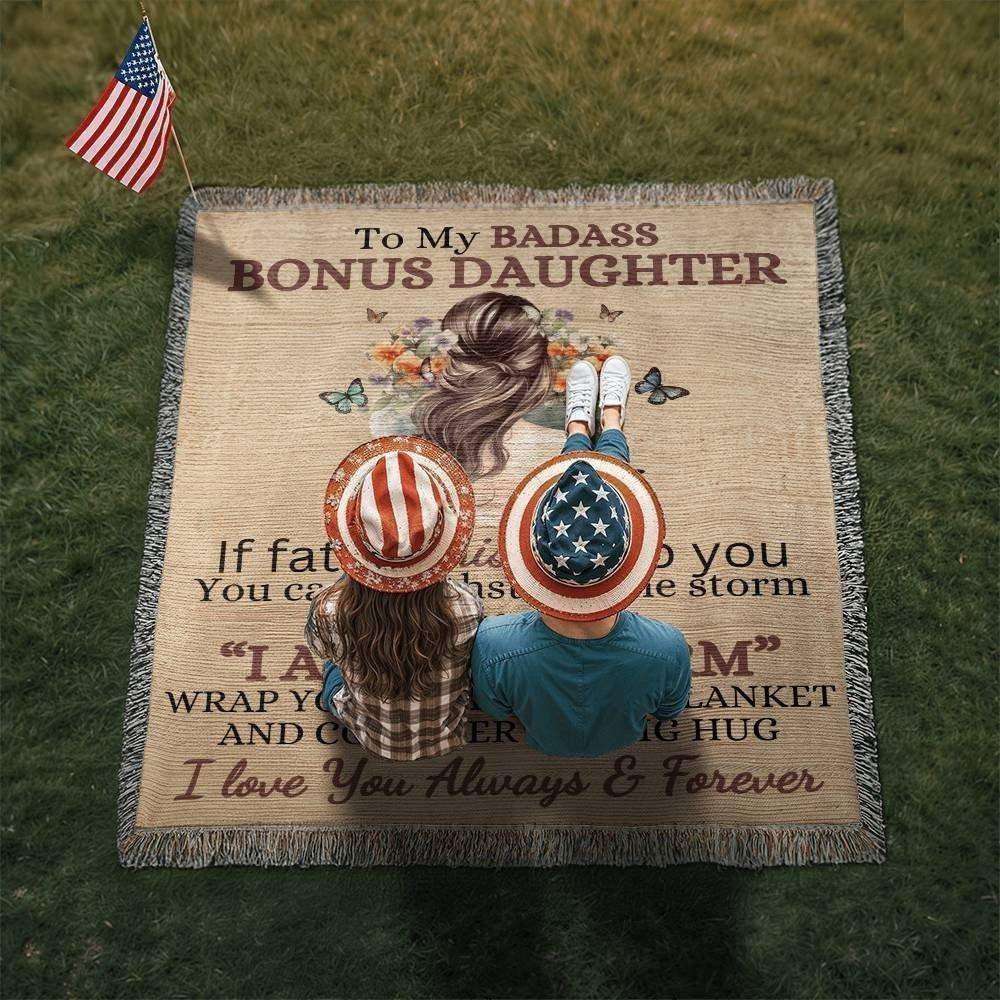 Badass Bonus Daughter Blanket (4) - Giftinum