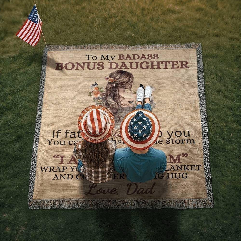 Badass Bonus Daughter Blanket (6) - Giftinum