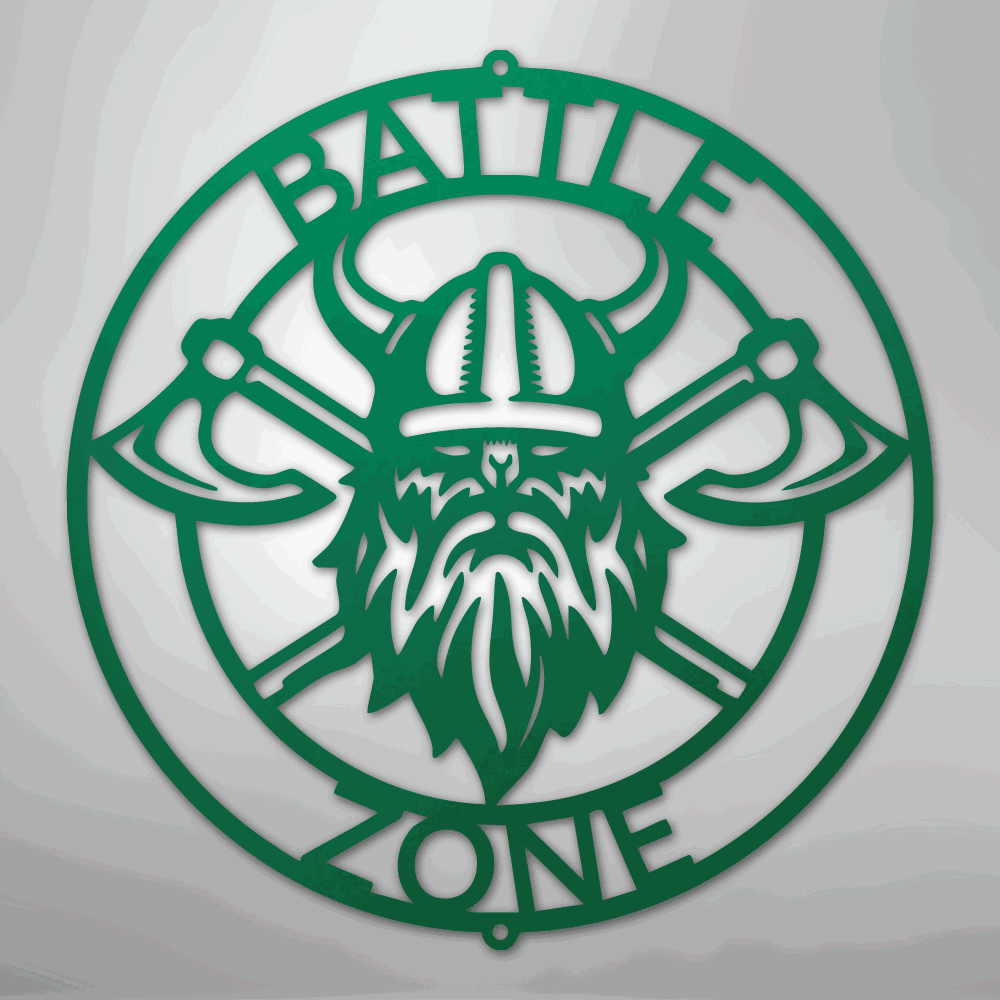 Battle Axe Ring Monogram - Steel Sign - Giftinum