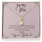 Beautiful Alluring Beauty Necklace for your Wife 14K White Gold Finish / Luxury Box / Luxury Box Jewelry Giftinum