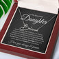 Beautiful Daughter Custom Signature Necklace - Never forget Gold Finish Over Stainless Steel / Standard Box Jewelry Giftinum