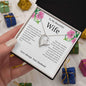 Beautiful Wife - I still remember the first time we met 14k White Gold Finish / Two-Toned Box Jewelry Giftinum