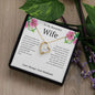Beautiful Wife - I still remember the first time we met 14k White Gold Finish / Two-Toned Box Jewelry Giftinum