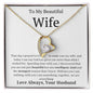 Beautiful Wife - That day I prayed for God 14k White Gold Finish / Two-Toned Box Jewelry Giftinum
