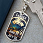 Cancer Keychain Dog Tag with Swivel Keychain (Steel) / No Jewelry Giftinum