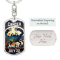 Cancer Keychain Dog Tag with Swivel Keychain (Steel) / Yes Jewelry Giftinum