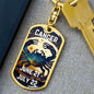 Cancer Keychain Dog Tag with Swivel Keychain (Gold) / No Jewelry Giftinum