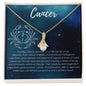 Cancer Zodiac Birthday Necklace 18K Yellow Gold Finish / Standard Box Jewelry Giftinum