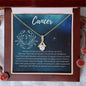 Cancer Zodiac Birthday Necklace 14K White Gold Finish / Standard Box Jewelry Giftinum