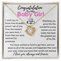 Congrats to Baby girl - How proud I am 18K Yellow Gold Finish / Two-Toned Box Jewelry Giftinum