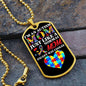 Cool Autism Mom Necklace Military Chain (Silver) / No Jewelry Giftinum