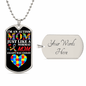 Cool Autism Mom Necklace Military Chain (Silver) / Yes Jewelry Giftinum