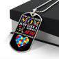 Cool Autism Mom Necklace Military Chain (Silver) / No Jewelry Giftinum