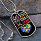 Cool Autism Mom Necklace Military Chain (Silver) / No Jewelry Giftinum