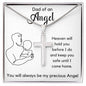 Dad of an Angel Cross Necklace Two Tone Box Jewelry Giftinum