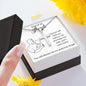 Dad of an Angel Cross Necklace Two Tone Box Jewelry Giftinum