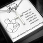 Dad of an Angel Cross Necklace Two Tone Box Jewelry Giftinum