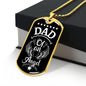 Dad of an Angel Dog Tag Necklace Military Chain (Silver) / No Jewelry Giftinum