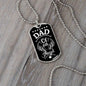 Dad of an Angel Dog Tag Necklace Military Chain (Silver) / No Jewelry Giftinum
