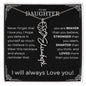 Daughter Birth Flower Name Necklace - Never forget Polished Stainless Steel / Standard Box / September Jewelry Giftinum