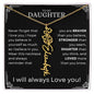 Daughter Birth Flower Name Necklace - Never forget 18k Yellow Gold Finish / Standard Box / May Jewelry Giftinum