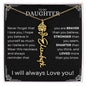 Daughter Birth Flower Name Necklace - Never forget 18k Yellow Gold Finish / Standard Box / July Jewelry Giftinum