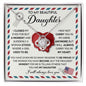 Daughter Necklace - Closed My Eyes 14K White Gold Finish / Two-Toned Box Jewelry Giftinum