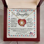 Daughter Necklace - Closed My Eyes 18K Yellow Gold Finish / Luxury Box w/LED Jewelry Giftinum
