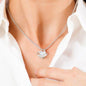 Daughter Necklace - Closed My Eyes 14K White Gold Finish / Two-Toned Box Jewelry Giftinum