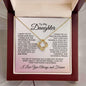 Daughter Necklace - How Much I appreciate 18K Yellow Gold Finish / Luxury Box w/LED Jewelry Giftinum